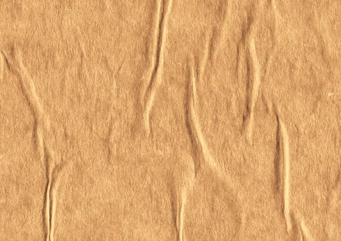 Crumpled brown kraft paper texture banner background photo