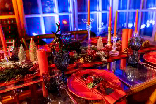 Celebration new year design. Indoor christmas house interior. photo