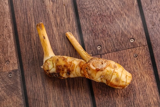 Raw galangal root seasonong aroma photo