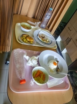 food waste belonging to inpatient hospital patients photo