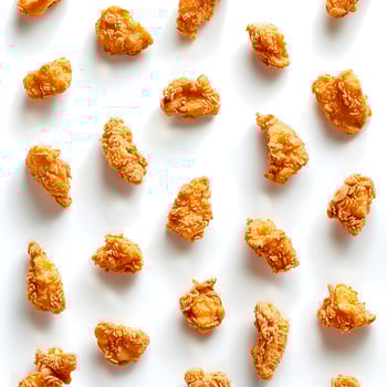 AI generated Nuggets pattern on white backgrounds photo