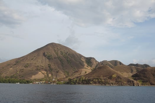 Landscape view from Komodo Island , Indonesia photo