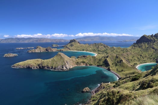 Landscape view from Komodo Island , Indonesia photo