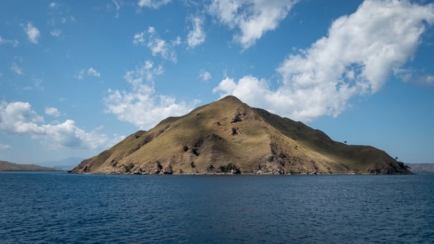 Landscape view from Komodo Island , Indonesia photo
