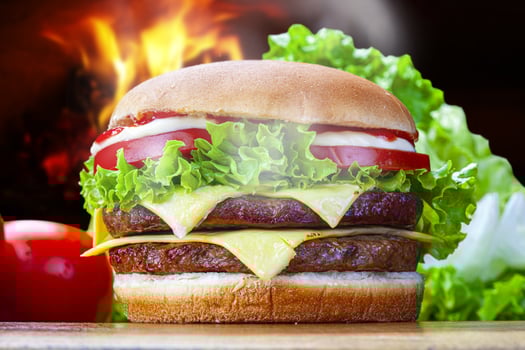 double burger food photo