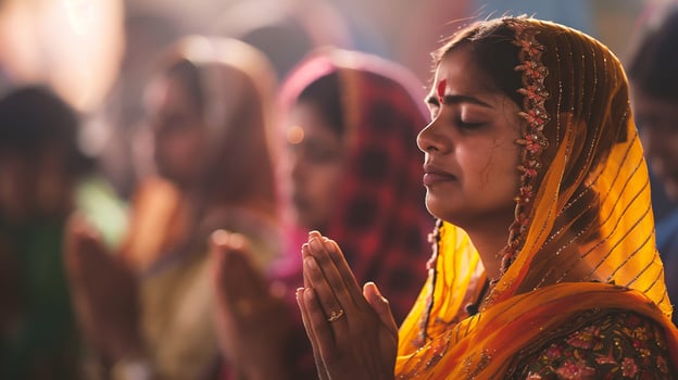 AI generated People attending a religious ceremony photo