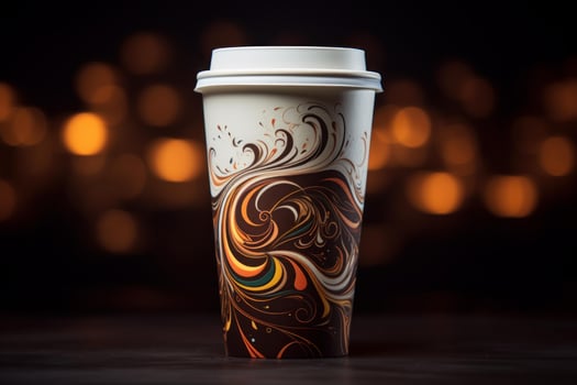 AI generated Compact Paper cup coffee. Generate Ai photo