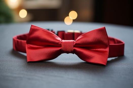 AI generated Vibrant Red bow tie. Generate ai photo