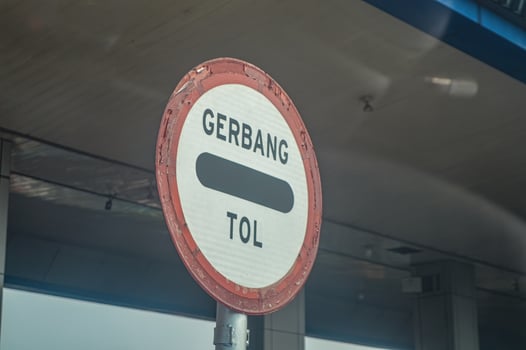 a traffic sign that says toll gate photo