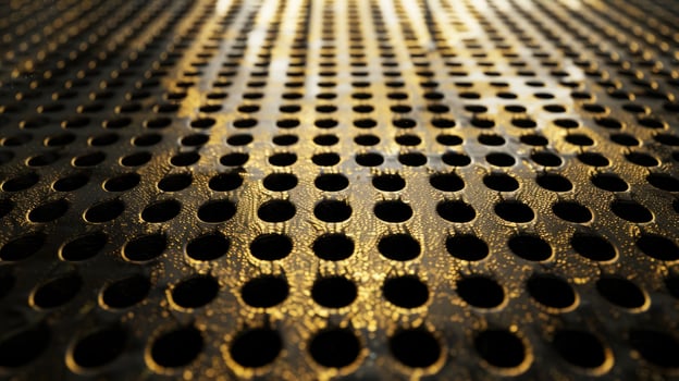 AI generated Shiny gold geometric metal texture adds elegance and sophistication, Ai Generated. photo