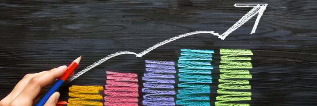 AI generated The concept of growth, development, and improvement illustrated through a graph depicting increasing profits and success over time. photo