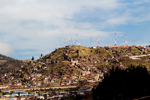 Cusco, Peru, 2015 - Numerous Communication Towers And Dishes South America Hills photo