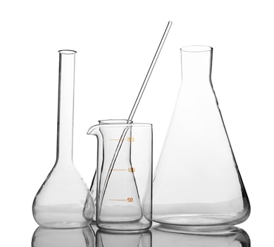 test tube on white photo