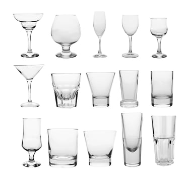 glasses on white photo