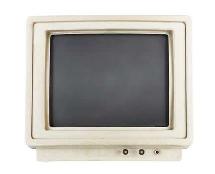 monitor on white photo