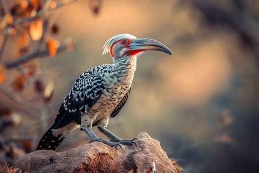 AI generated Bird red-billed hornbill, Namibia, Africa wildlife, World Wildlife Day photo