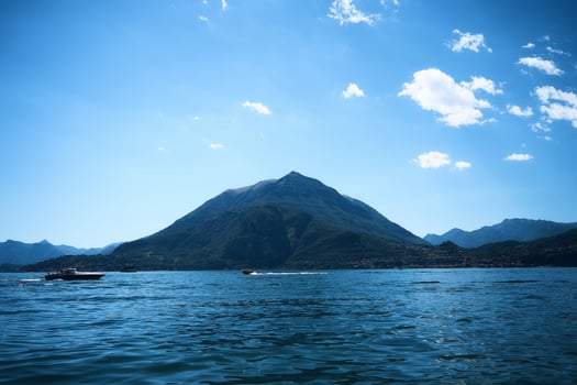 view of Lake Como from water level photo