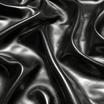 AI generated Shiny black leather for background. AI photo