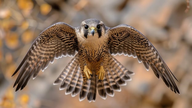 AI generated Majestic Bird Soaring With Spread Wings photo
