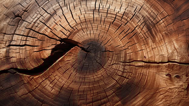 AI generated Delve into the organic warmth of a wooden cut texture. Ai Generated photo