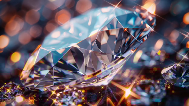 AI generated Close Up of a Sparkling Diamond photo