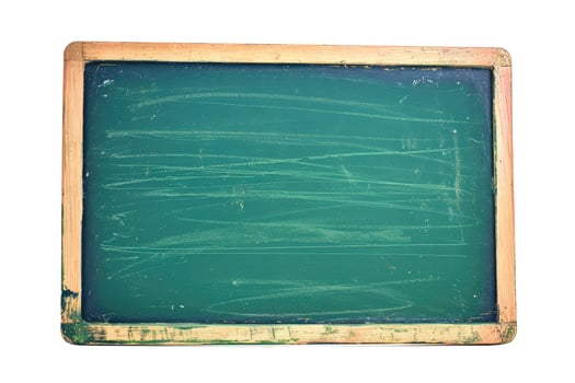 AI generated Empty green chalkboard on a transparent background photo