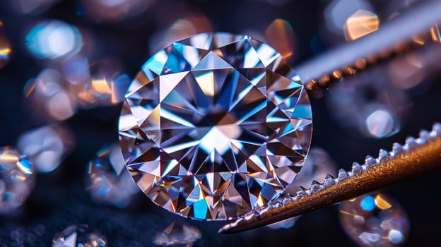 AI generated Close Up of Diamond on Table photo
