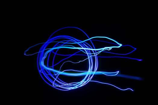 Strips of colored lights photo