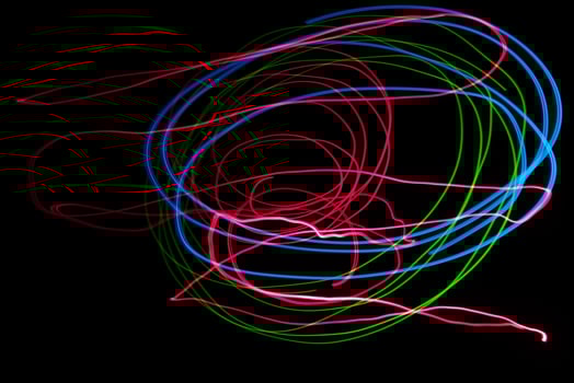 Strips of colored lights photo