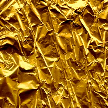 Crinkled Gold Paper Texture photo