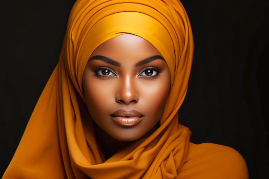 AI generated close up portrait of beautiful african american woman photo