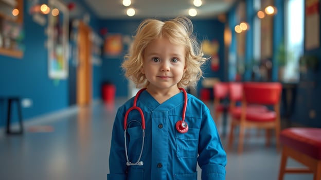 AI generated Child imagines healing in vibrant colors. photo