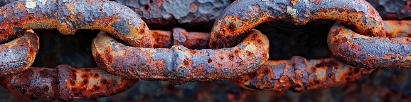 AI generated Close-up of Rusted Anchor Chain photo