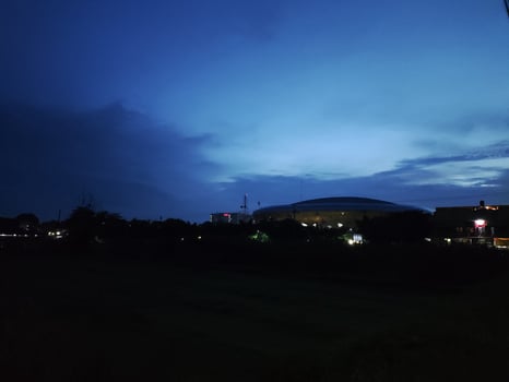 view of the UMS Edupark building at dawn in Surakarta, Indonesia photo