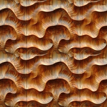 AI generated seamless background, abstract wave pattern carved on a wooden surface photo