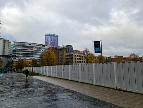 Most Beautiful Low Angle View of Central West Croydon London City of England UK During Cloudy and Rainy Day. November 20th, 2023 photo