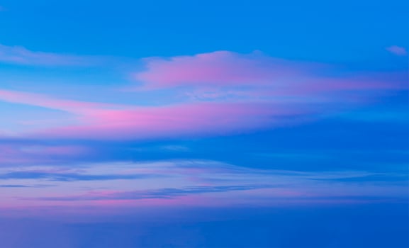 Sunset sky with dramatic clouds photo