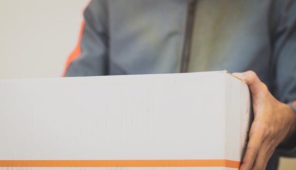 The work of parcel delivery personnel photo