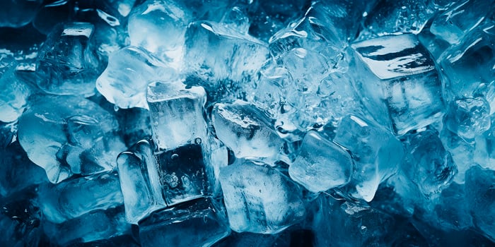 AI generated photorealistic image of clean ice cubes photo