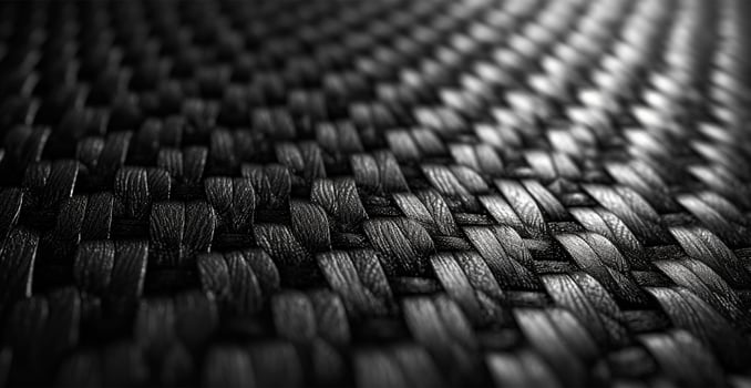 AI generated Black carbon texture, panoramic background - AI generated image photo
