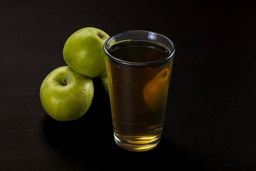 Fresh sweet natural apple juice photo