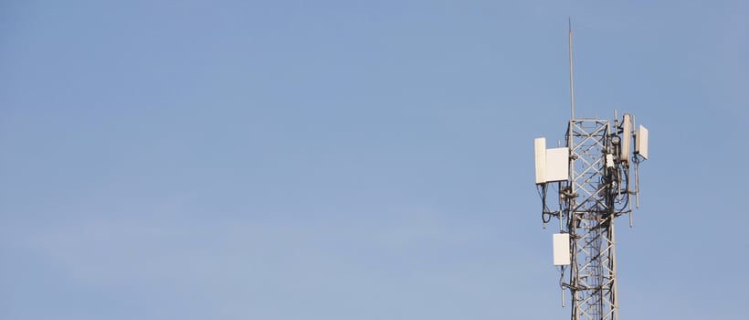 Cell phone tower and high speed internet network photo