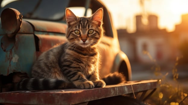 AI generated Portrait cat,cat is a cute cat and a funny,good-humored.They look cute and are good pets,easy to raise as pets.It is a playful,affectionate pet and is a favorite of the caregivers. photo