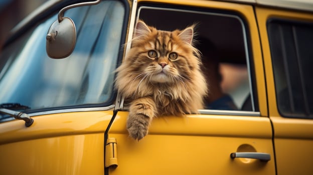 AI generated Portrait cat,cat is a cute cat and a funny,good-humored.They look cute and are good pets,easy to raise as pets.It is a playful,affectionate pet and is a favorite of the caregivers. photo