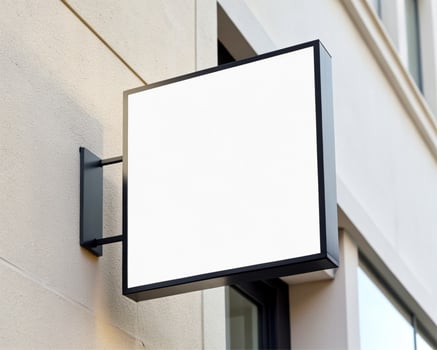 AI generated Outdoor Signboard Mockup Featuring a Blank Display for Customization photo