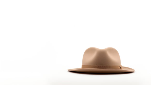 AI generated Photo of Beige Panama Hat isolated on white background. AI Generated