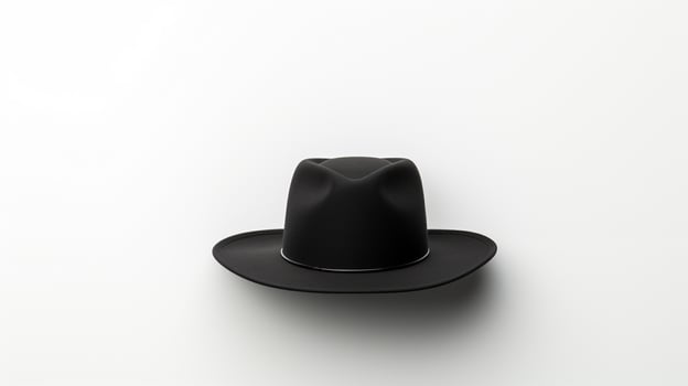 AI generated Photo of Black Cowboy Hat isolated on white background. AI Generated