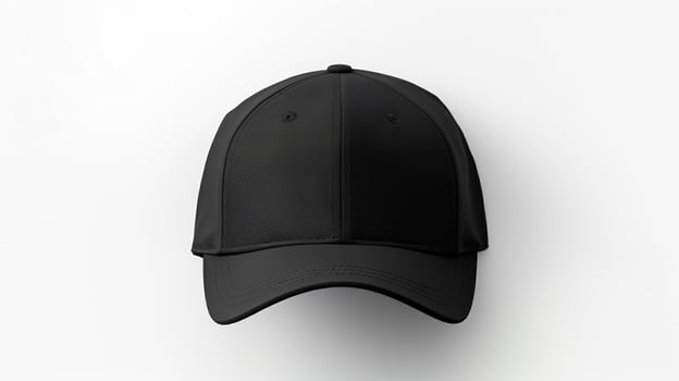 AI generated Photo of Black Cycling Cap isolated on white background. AI Generated
