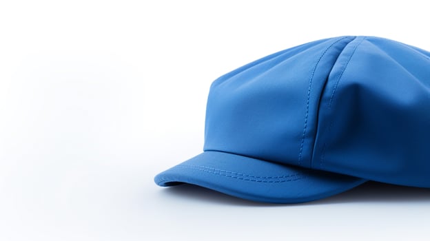 AI generated Photo of Blue Newsboy Cap isolated on white background. AI Generated