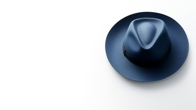 AI generated Photo of Blue Panama Hat isolated on white background. AI Generated